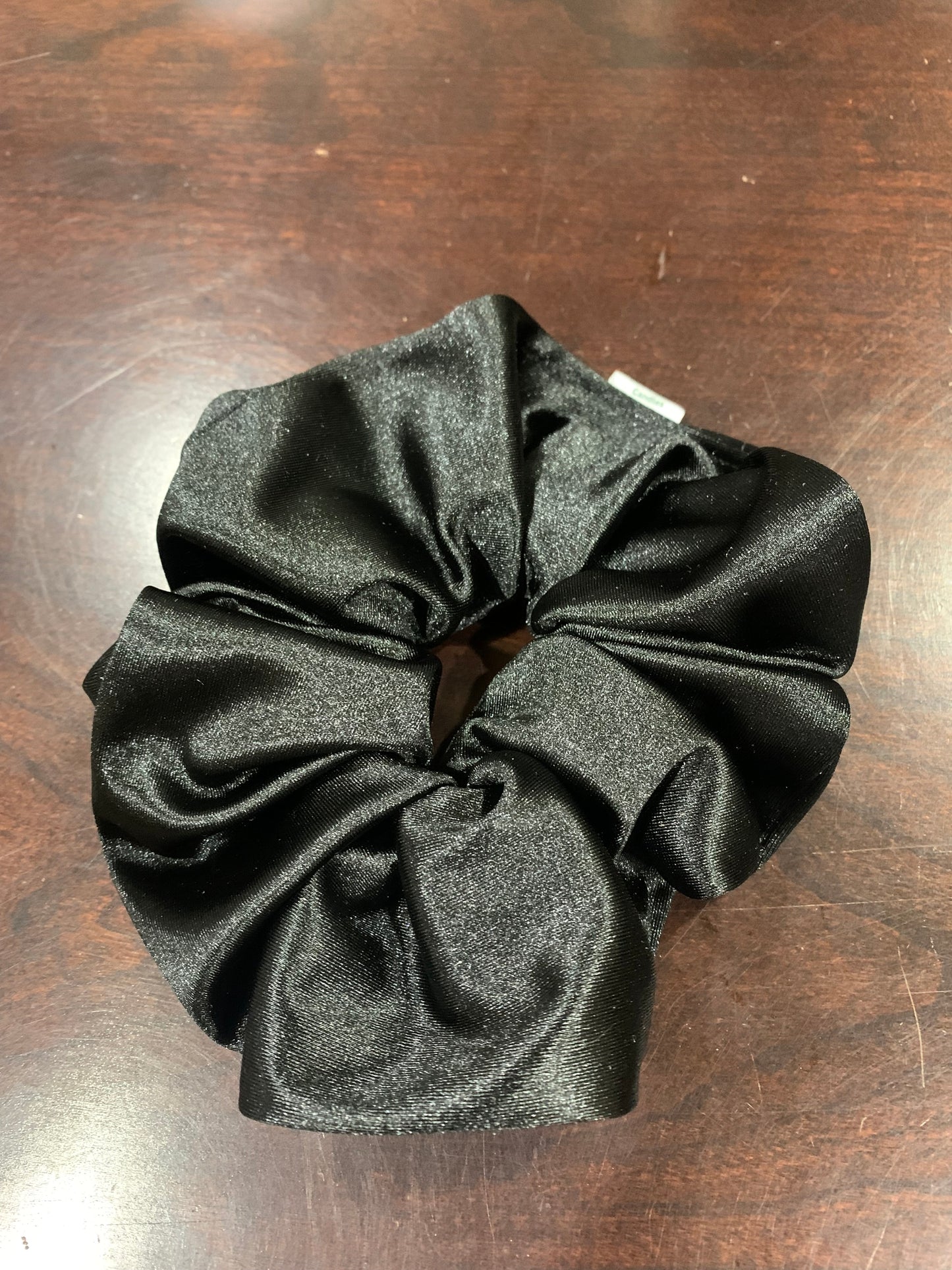 Jumbo Satin Scrunchie- Obsidian