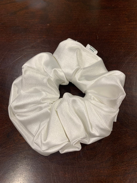 Jumbo Satin Scrunchie- Ivory