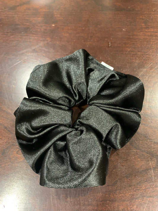 Jumbo Satin Scrunchie- Obsidian